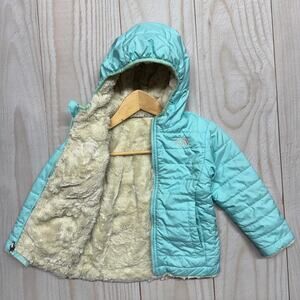 The North Face Toddler Girls 2T Reversible Mossbud Swirl Fleece Puffer Jacket